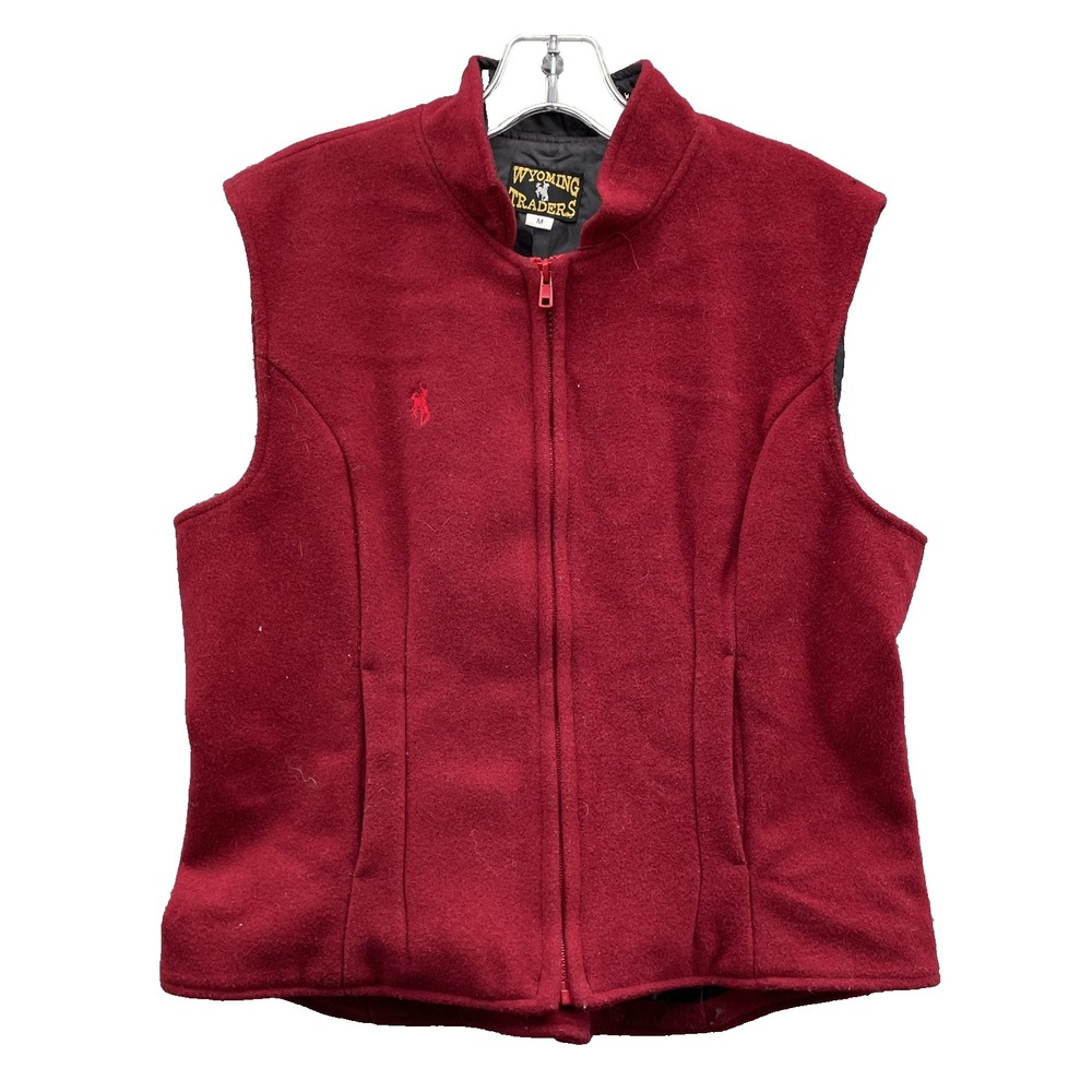 Wyoming Traders Virgin Wool Vest Women's Med Western Preppy Outdoor Gorpcore 90s